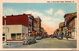 View of East Main Street Belleville IL Postcard PC28 - £3.98 GBP