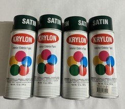 Vintage 1991 Krylon Hunter Green Satin Interior Exterior Spray Paint Can... - $29.30