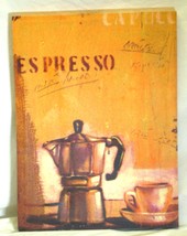 Espresso Café Wall Art Decor Picture on Stretched Canvas - $21.77