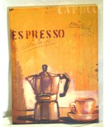 Espresso Café Wall Art Decor Picture on Stretched Canvas - £17.13 GBP