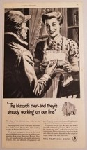 1950 Print Ad Bell Telephone System Farm Lady Gives Farmer a Pie - £10.60 GBP