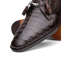 Lacio Genuine Caiman Crocodile Shoes Brown image 4