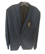 Karl Mitchell Men&#39;s Two Button Suit Jacket Navy Blue Micro-Tech Blazer S... - $46.03 CAD