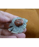 Y-LAD-21) little Ladybug ladybird beetle love bugs figurine leaf SOAPSTO... - €7,45 EUR