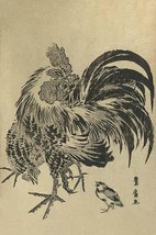 Hen and chick by Utagawa Toyohiro - Art Print - £17.33 GBP+