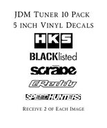 JDM Tuner Vinyl Decals, 5 Inch Import Style Sticker 10 Pack (2 of Each S... - $21.89 CAD