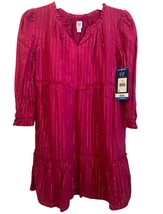 GAP Kids Girls Large 10 12 Dress Long Sleeve Ruffle Sleeve Gold Stripes ... - $202.00 MXN