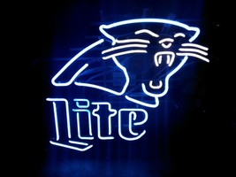 New Miller Lite Carolina Panthers Logo Beer Wall Decor Neon Sign 20&quot;x16&quot; - £120.68 GBP