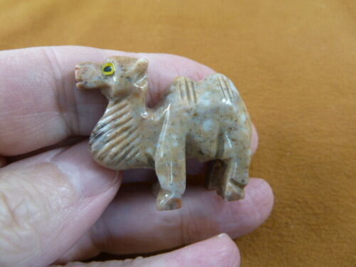(Y-CAM-31) Tan CAMEL camels desert dromedary SOAPSTONE FIGURINE gemstone... - $8.59