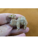(Y-CAM-31) Tan CAMEL camels desert dromedary SOAPSTONE FIGURINE gemstone... - $160.27 MXN