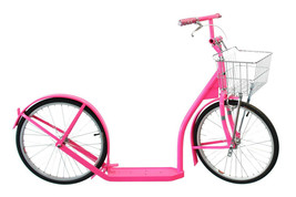 20&quot; Adult SCOOTER in HOT PINK - Amish Kick Foot Bike Basket Brakes Racing Wheels - £292.68 GBP