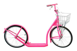 20&quot; Adult SCOOTER in HOT PINK - Amish Kick Foot Bike Basket Brakes Racin... - £295.56 GBP