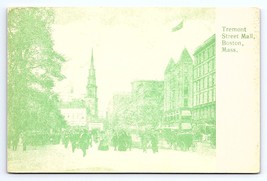 Postcard Tremont Street Mall Boston Massachusetts MA - £5.01 GBP