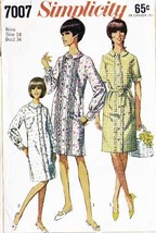 Misses&#39; DRESSES Vintage 1967 Simplicity Pattern 7007 Size 14 - $12.00