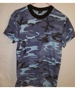 BRAND NEW TEE SWING BLUE CAMOUFLAGE LARGE SHORT SLEEVE T SHIRT - $14.53 CAD