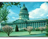 État Capitol Bâtiment Sel Lac Ville Utah Ut Chrome Carte Postale N18 - $2.22