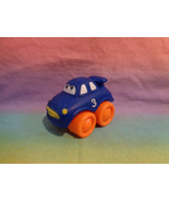 2015 CVS Chunky Rubber Toy Car Blue Race Car #3 with Orange Wheels - £1.35 GBP
