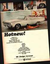 1965 Dodge Coronet Convertible Ad! Hot New! Sexy Girl c1 - £20.70 GBP