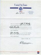 United Airlines World War II Bumped By Higher Priority Unavoidable Delay... - $59.55