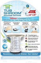 Tubshroom Tub Drain Hair Catcher, Chrome – Drain Protector And Hair Catcher For - £28.73 GBP