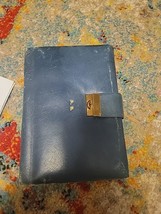 READ Cross Blue Green Leather Planner Journal Organizer Vtg Antique? Monogramed - $21.28