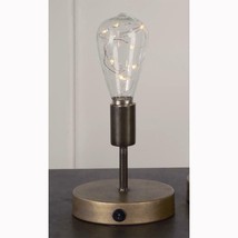 Vintage Style Table Accent Light Metal Base Filament Design Battery Operated New - £25.27 GBP