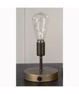 Vintage Style Table Accent Light Metal Base Filament Design Battery Oper... - $31.99