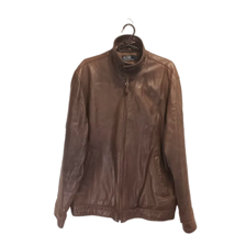 Vintage Mens Polo Ralph Lauren Brown Soft Genuine Leather Jacket Pony Lo... - $275.48