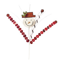 Christmas Pick With Snowman 12 Inches - $20.53