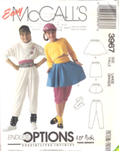McCall's Sewing Pattern 3967 Size Tall Girls Skirts Pants Shorts Sash UNCUT - £5.18 GBP