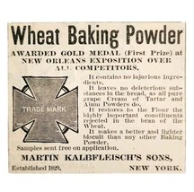 Kalbfleisch Wheat Powder 1885 Victorian Advertisement New Orleans Expo ADBN1A16 - £9.90 GBP