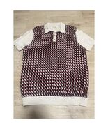 Ben Sherman Men's Retro Geo Polo Size Large White Blue Red Punk Oi! Mod ... - $21.58