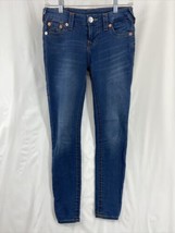 True Religion Halle Super Skinny  Women&#39;s Mid Rise Blue Denim Jeans Size 26 - £18.91 GBP