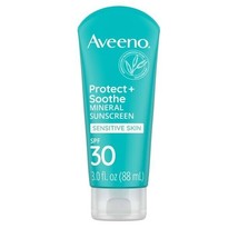 Aveeno Protect + Soothe Mineral Sunscreen Lotion Broad Spectrum SPF 30, 3 fl oz. - £27.32 GBP