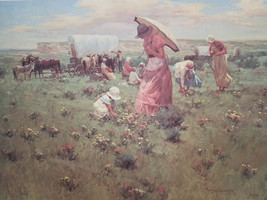 Sunday Flowers by Gary Niblett Limited Edition Print of the Old West  Wagon Trai - £98.29 GBP