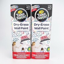 Crayola Take Note Dry Erase Wall Paint 40 Sq Ft Clear Residential Grade ... - $26.07