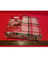 Home Holiday Fabric Tablecloth 60 x 120 Christmas Green Red Plaid Table ... - £14.25 GBP