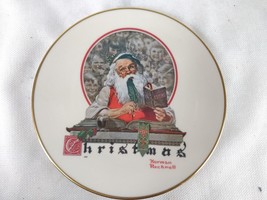 Gorham Norman Rockwell 1977 Yuletide Reckoning Collectors Plate - $12.57