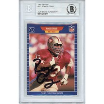 Roger Craig San Francisco 49ers Autograph 1989 Pro Set Football Card Beckett BAS - £78.14 GBP