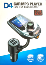 Car MP3 Player D4 Car FM Transmitter Handsfree 2 USB LCD - £15.79 GBP