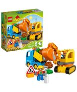 LEGO DUPLO Town Truck &amp; Tracked Excavator 10812 Dump Truck and Excavator... - $102.69