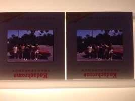 Lot 2 Vintage 1971 Kodachrome Group of Dudes Guys Car Photographs Color Slides - £63.94 GBP