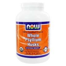 NOW Foods Whole Psyllium Husks Intestinal Health 100% Certified Organic, 12 Ounc - £13.78 GBP