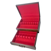 McGraw Wooden Silverware Storage Chest Box Case Drawer Tarnish-Proof Flatware - £55.18 GBP