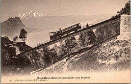Vtg Postcard 1910s Switzerland Rigi-Bahn und Pilatus Schnurtobelbrucke Unused - £3.27 GBP