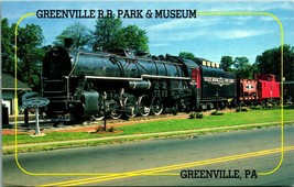 Greenville Railroad Park Museum Greenville Pennsylvania PA UNP Chrome Postcard - £3.12 GBP