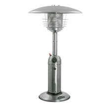 11000 BTU Silver Steel Propane Cylindrical Pole Tabletop Patio Heater - $3,112.91 MXN