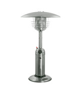 11000 BTU Silver Steel Propane Cylindrical Pole Tabletop Patio Heater - $164.49