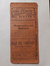 Antique Mexican Sherley Temple Movie Program Ad Flyer Theatre from 1930&#39;... - $18.69