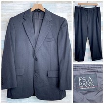 Jos A Bank Signature Wool Suit Charcoal Gray Mens 40S Jacket 36 Pants - $108.89